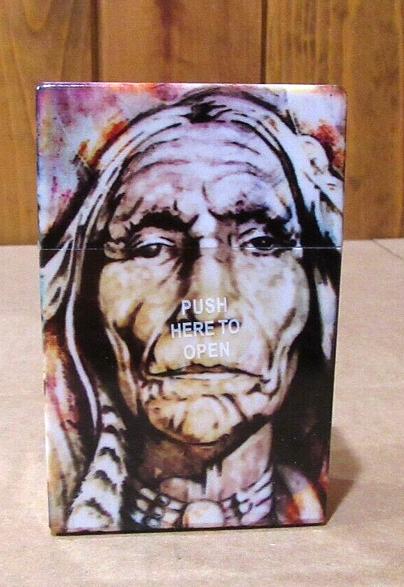 Cigarette Box, Creative Pattern Indian Acrylic Cigarette Case, 20 Cigarette Size