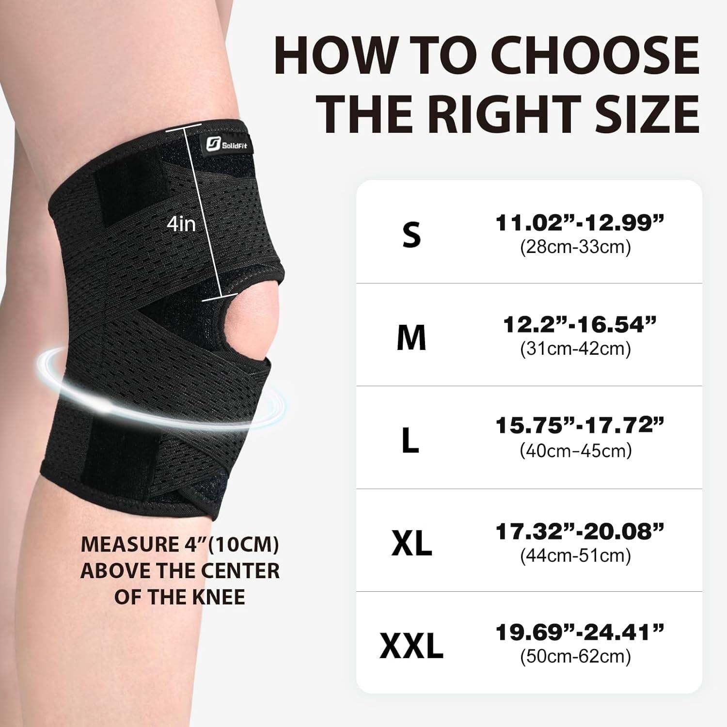 Knee Brace with Side Stabilizers for Meniscus Tear, Adjustable Knee Wrap for ...