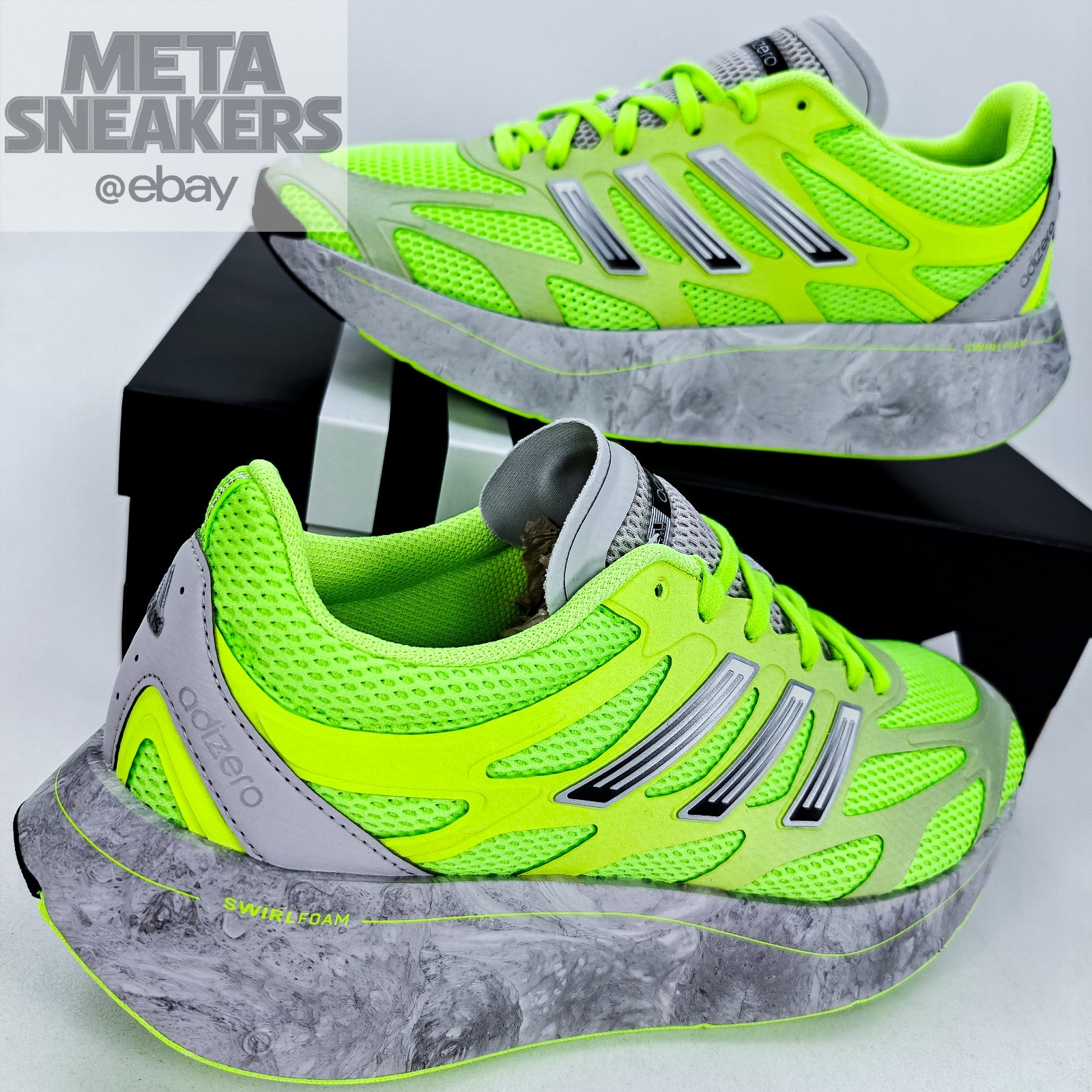 Adidas US 11.5 Men's Green Grey Black Swirlfoam Retro Adizero Aruku JR1612 NIB
