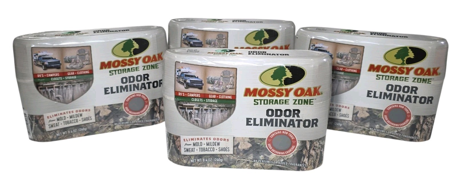 4 Odor Eliminator Mossy Oak Storage Zone Hunting Gear RV Campers Cabin NEW