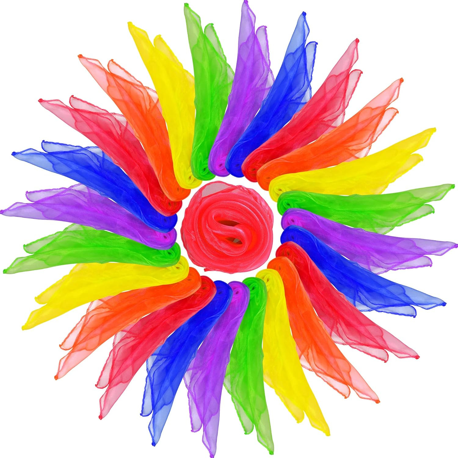 Kids Juggling & Dance Scarves - Magic Trick Silk Scarves for Play, Music & Rhyth