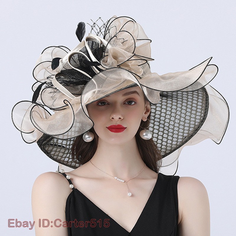 Brown Kentucky Fascinator Hat Women Ladies Cocktail Tea Party Church Derby Hats