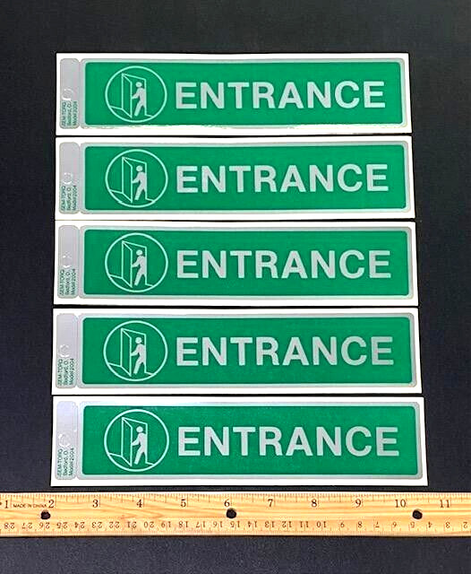 SPECIAL!! ⭐5 FOR 1 PRICE⭐ ENTRANCE BUSINESS RESTAURANT DOOR DECALS STICKER SIGNS