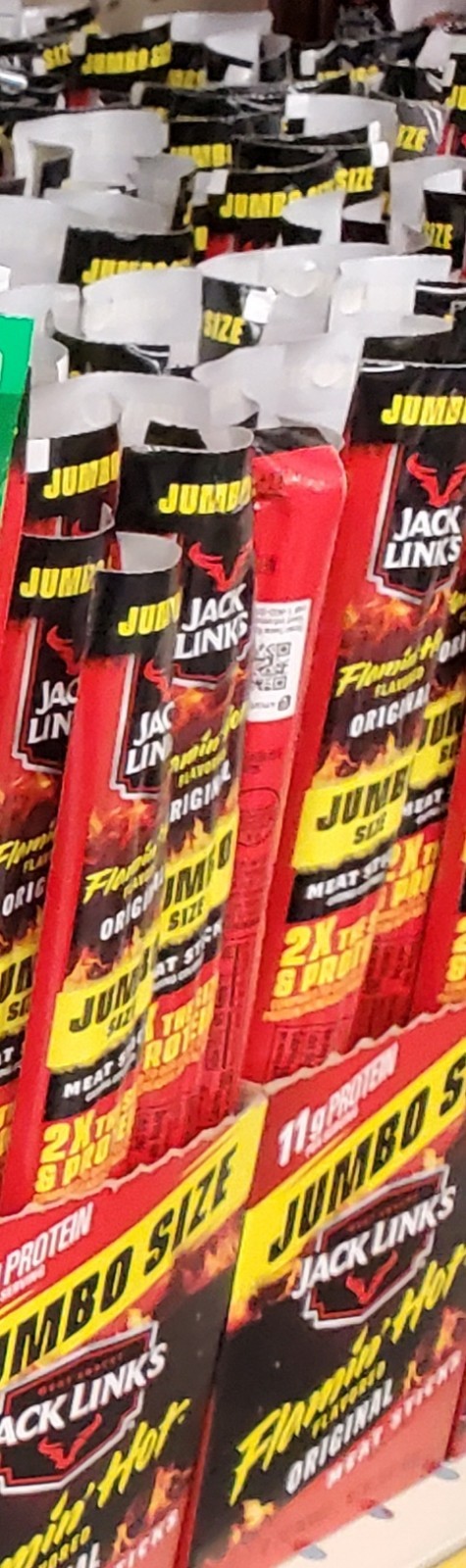 Jack Link's Flavored Jumbo Meat Stick Flamin' Hot Original 2 Oz, 10 Counts, 4/26
