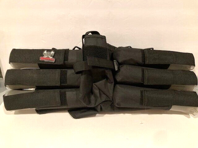 MAD DOG Paintball 840 Rd 6+1 Harness Pack & 6 140 Ammo Pods Feeder Loader Hopper