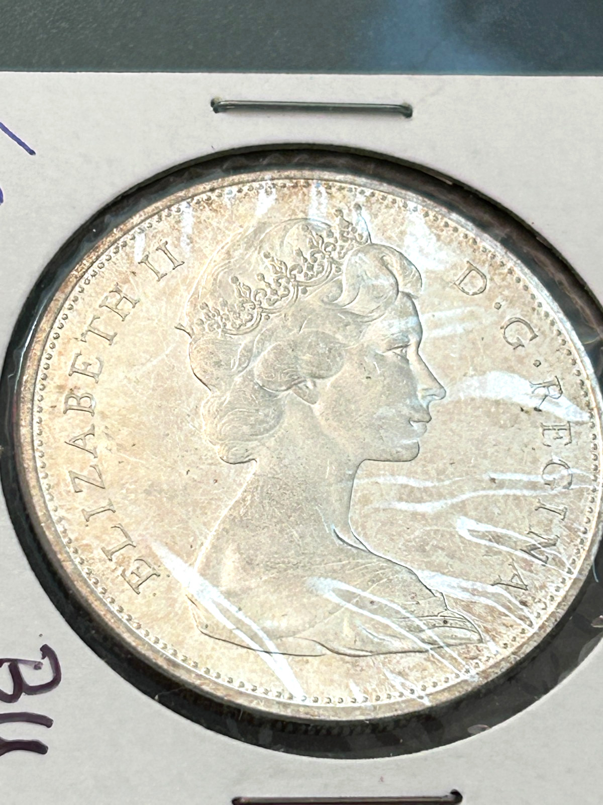 1965 Canadian Silver Dollar 80% Silver Brilliant Uncirculated Nice Luster # 66