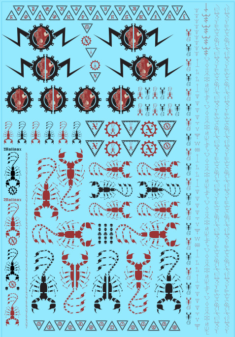 A5 - Scorpion Evil Mech Knights Transfer Sheet