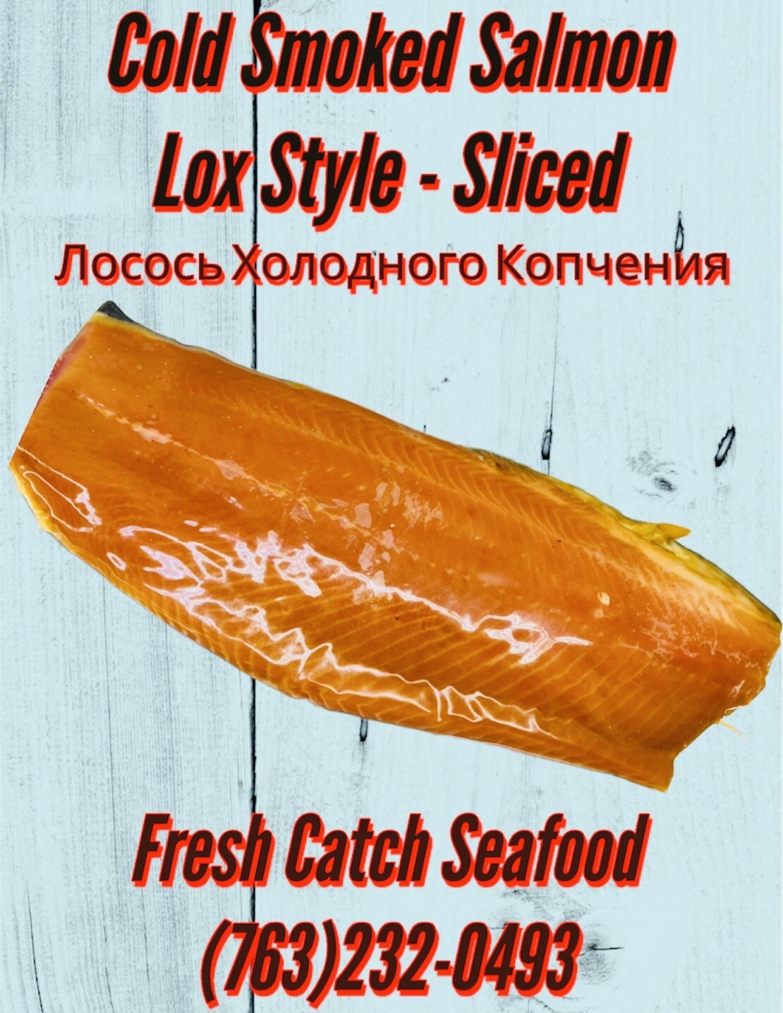 ‼️ Cold SMOKED NOVA SALMON ‼️ 3.0-3.5-LB‼️ USA SELLER ‼️