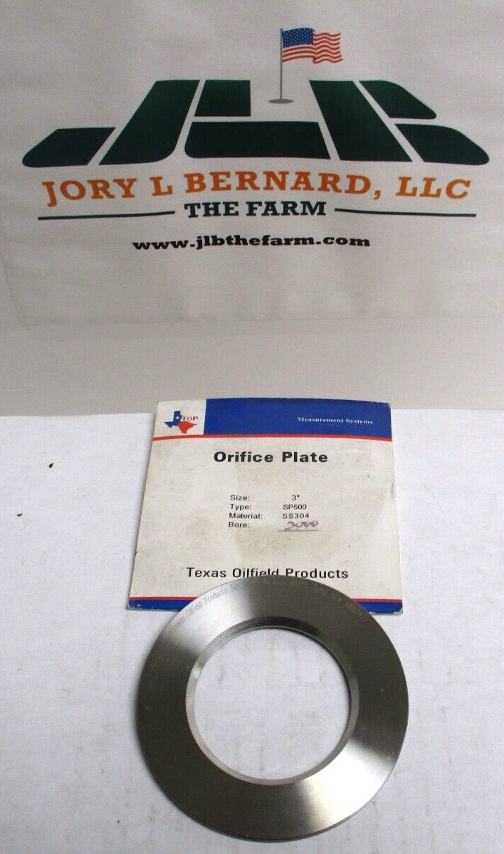 TOP , ORIFICE 304 SST PLATES , TYPE: SP500 , 3" - 2.000 , LOT OF 10