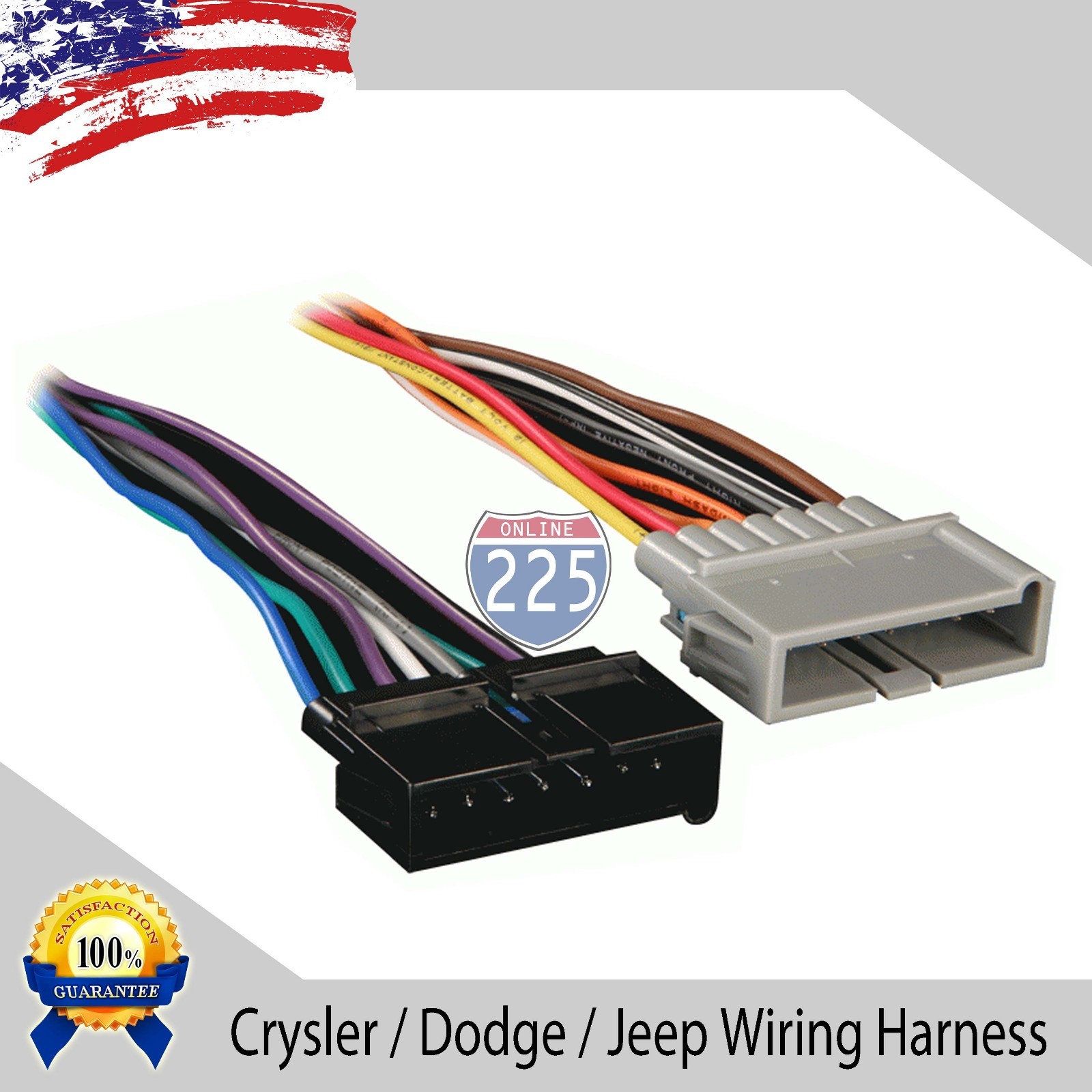 Car Stereo Wiring Harness for Aftermarket Radio Chrysler Dodge Jeep 1984-2005