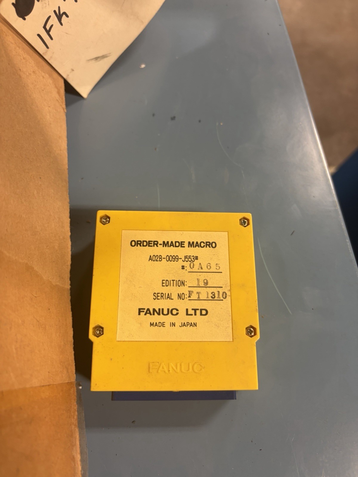 FANUC A02B-0099-J553#0A65 EDITION 14 ORDER-MADE MACRO A02B-0099-J553 USED