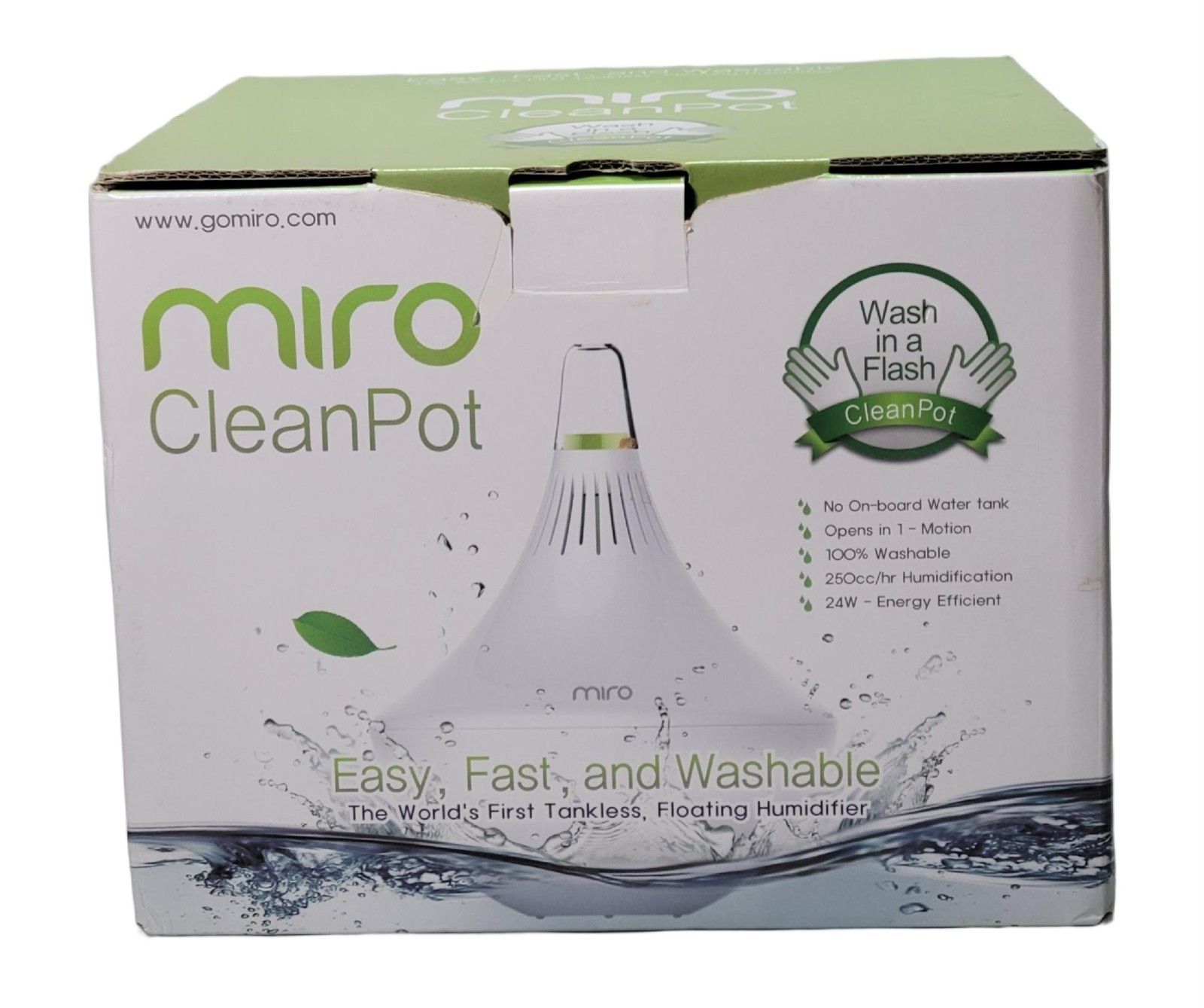 Miro Cleanpot Humidifier Washable Model MIRO-CP02EX New Unused