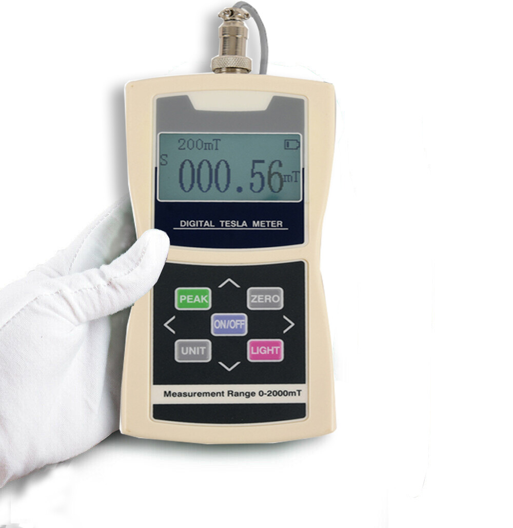 Poratble Gauss Meter Tesla Meter Digital Surface Magnetic Field Tester 0-2500mT