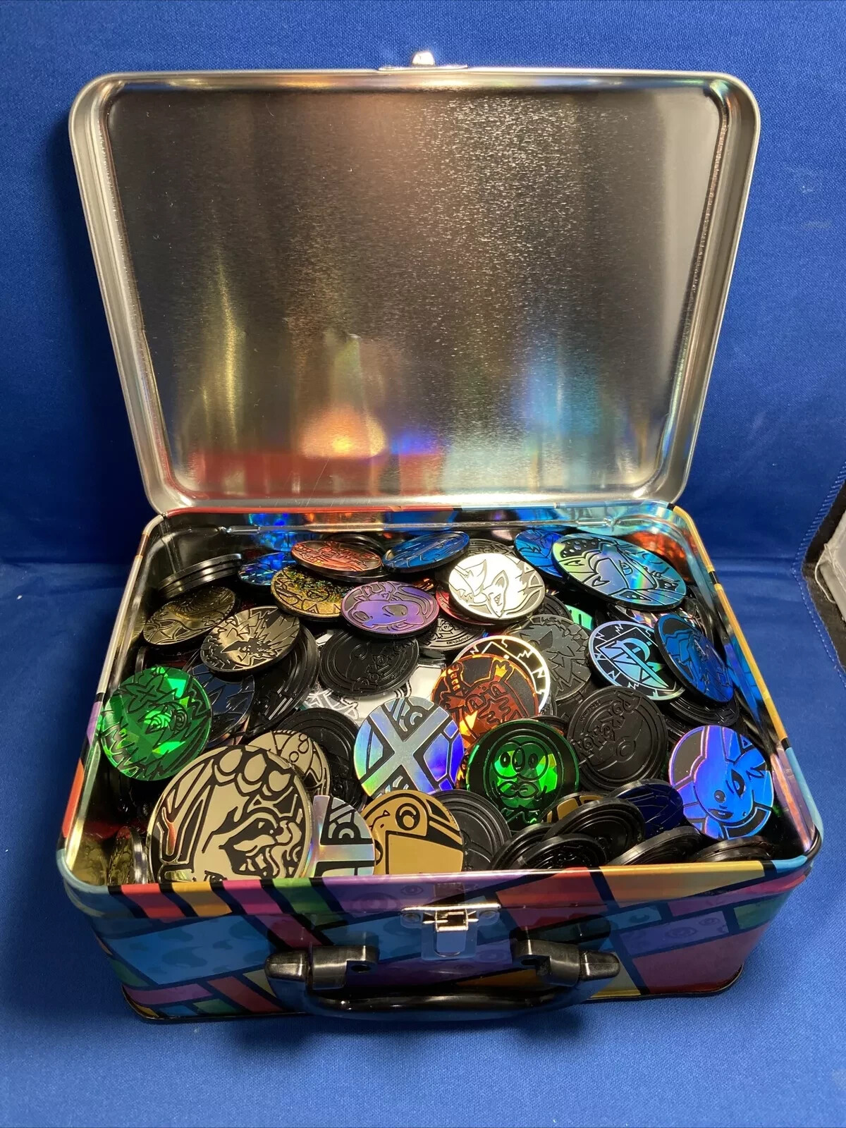 100 Pokemon Coins Lot Offical TCG Coin DUPLICATES JUMBOS REGULAR Size