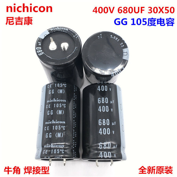 2pcs/10pcs 680uf 400v Nichicon GG/GWGX 30x50mm 400V680uF Snap-in PSU Capacitor