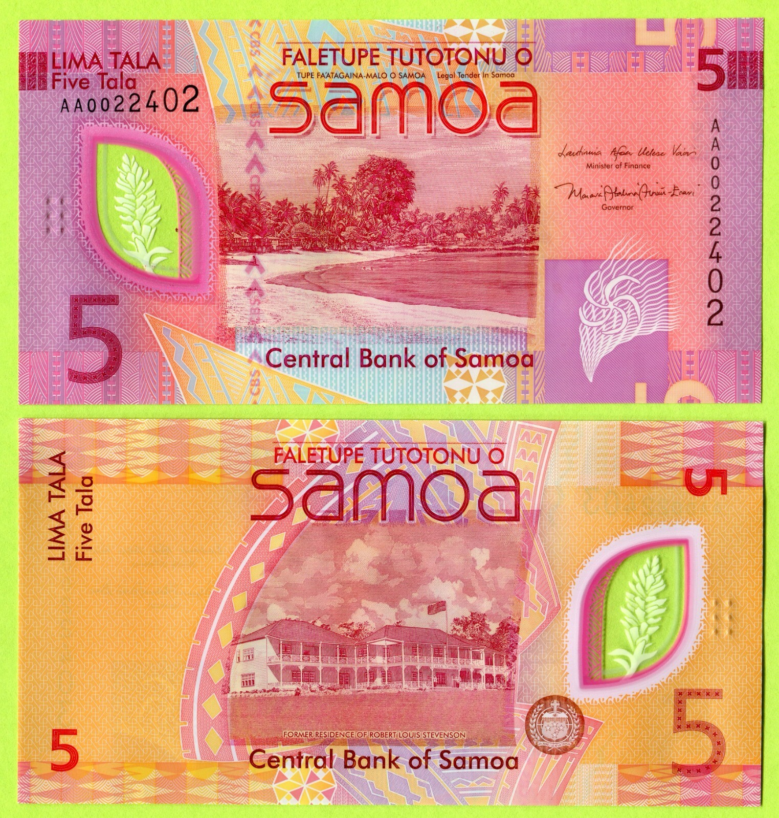 Samoa 5 10 20 Tala ND(2023/2024) P47 48 49 UNC - Polymer