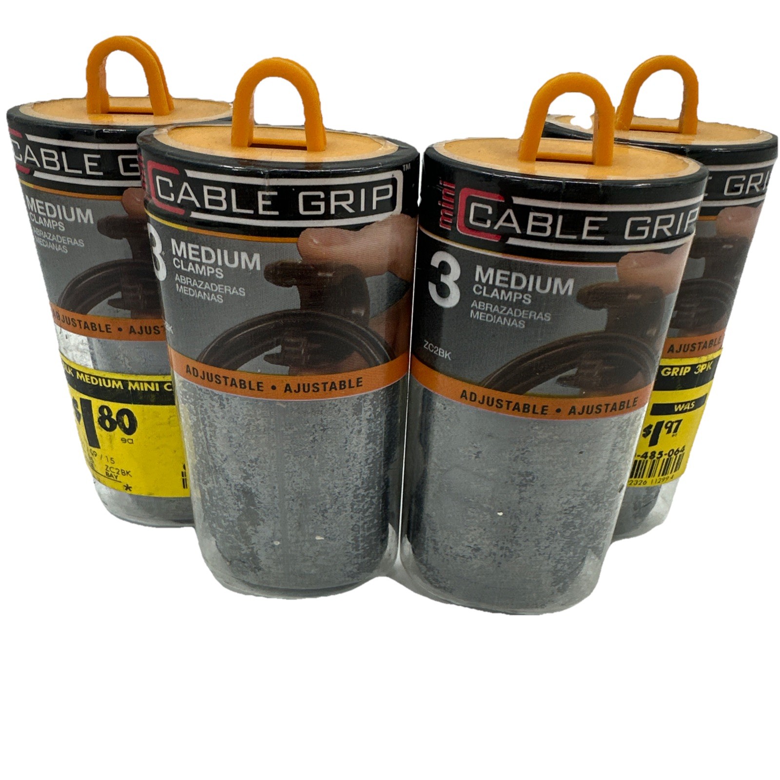 (QTY 4) Taymac ZC2BK Cable Grip, Medium size, Black  Adjustable reusable