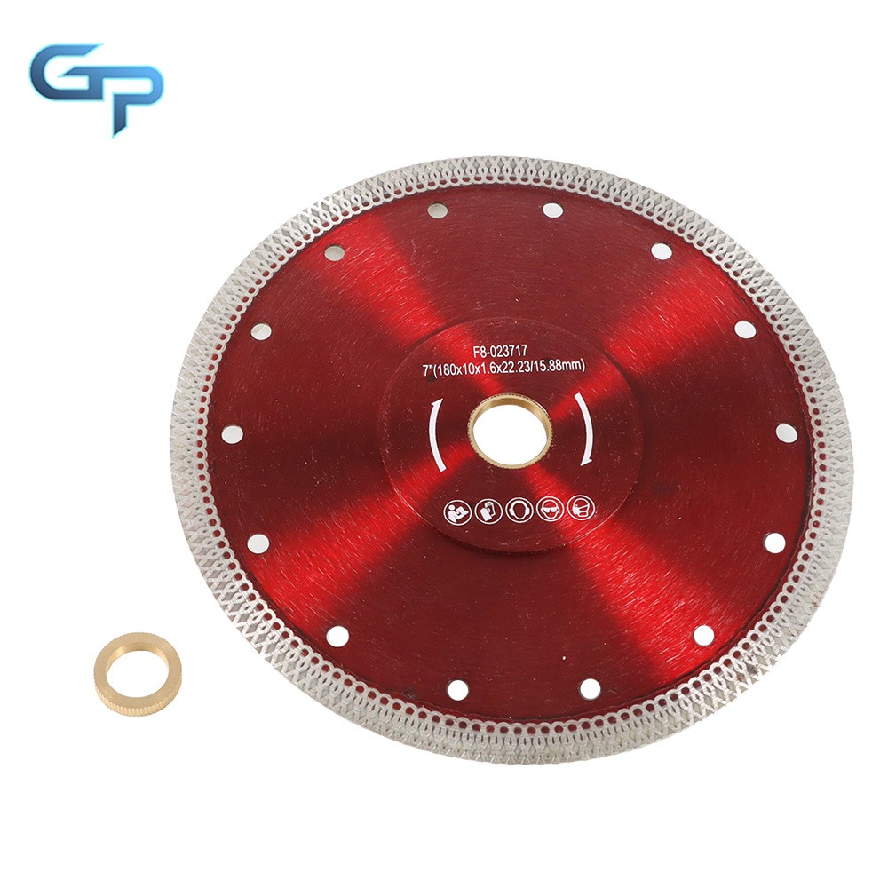 7 Inch Super Thin Diamond Porcelain Cutting Blade Tile Blade For Cutting Red