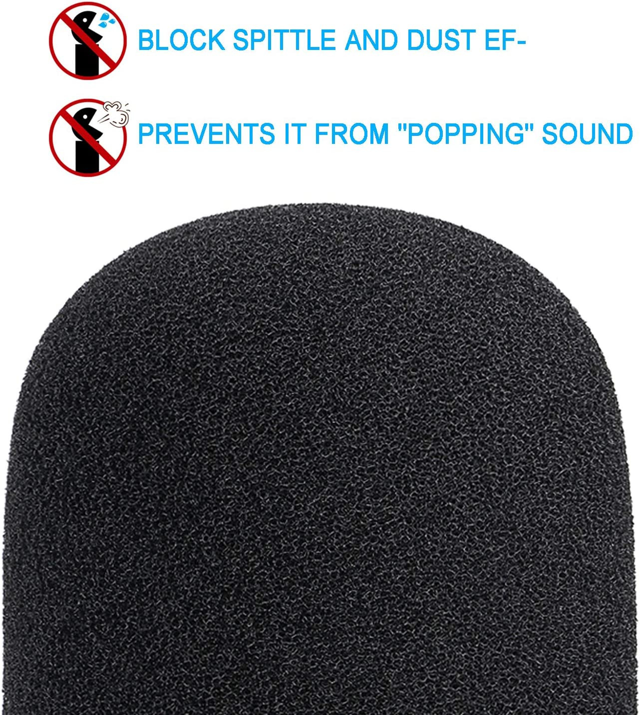PodMic Pop Filter Foam Cover - Mic Windscreen Wind Cover Customized for Rode Pod