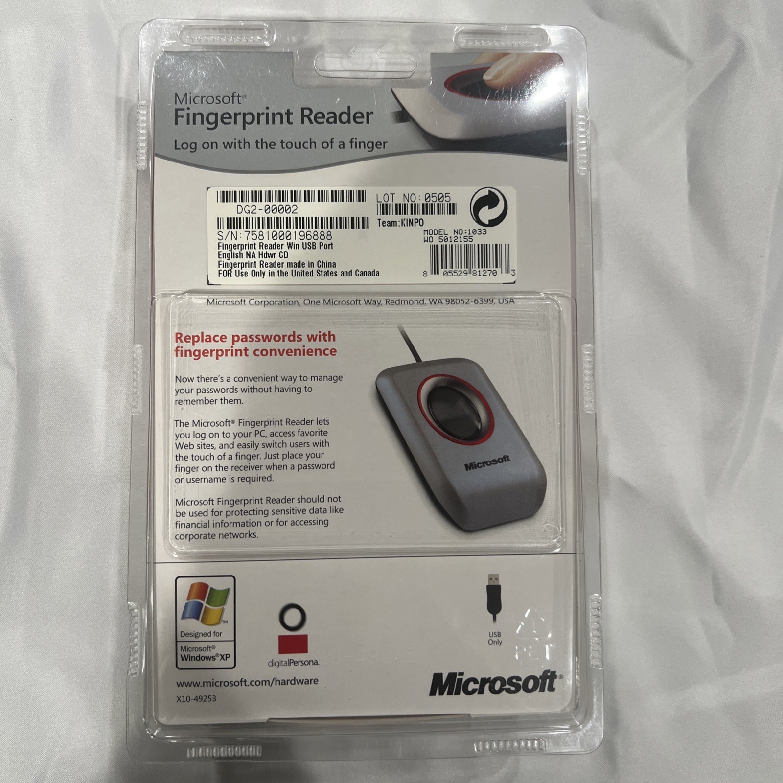 Microsoft Fingerprint Reader