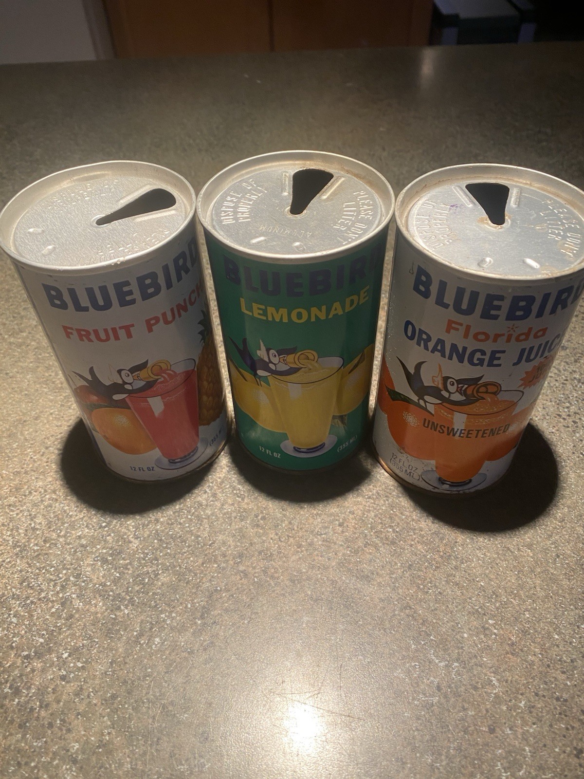 3 Blue Bird 🐦 Juice 🧃 Soda 🥤 cans