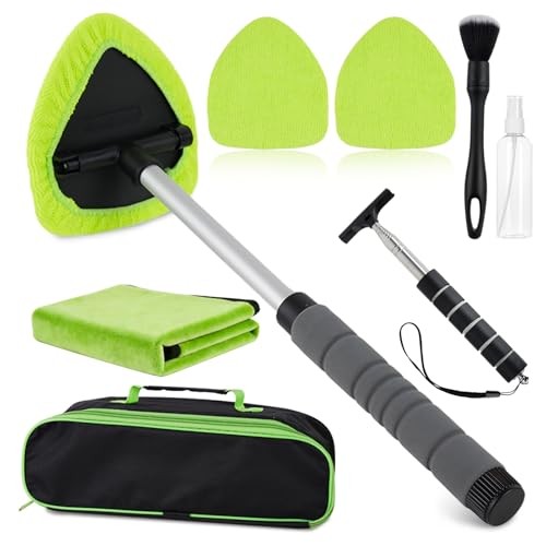 7PCS Windshield Cleaner Tool, Car Windshield Cleaner Tool+Side Mirror Squeegee
