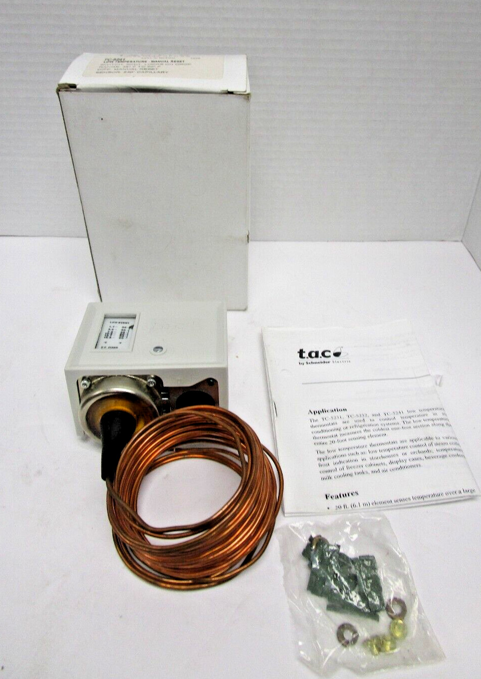 TAC  TC-5241 LOW TEMP THERMOSTAT 35° to 60°F, NEW