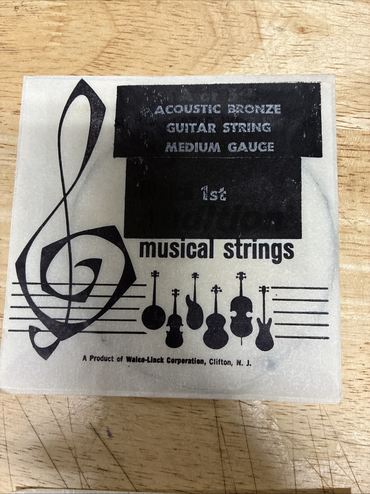 Vintage WALCO-LINCK CORP Acoustic Bronze Guitar Musical Strings Lot of 4