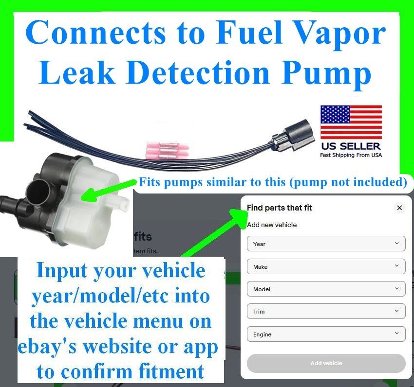 for LR BMW Mazda VW Fuel Vapor Leak Detection Pump Connector Plug Wiring Pigtail