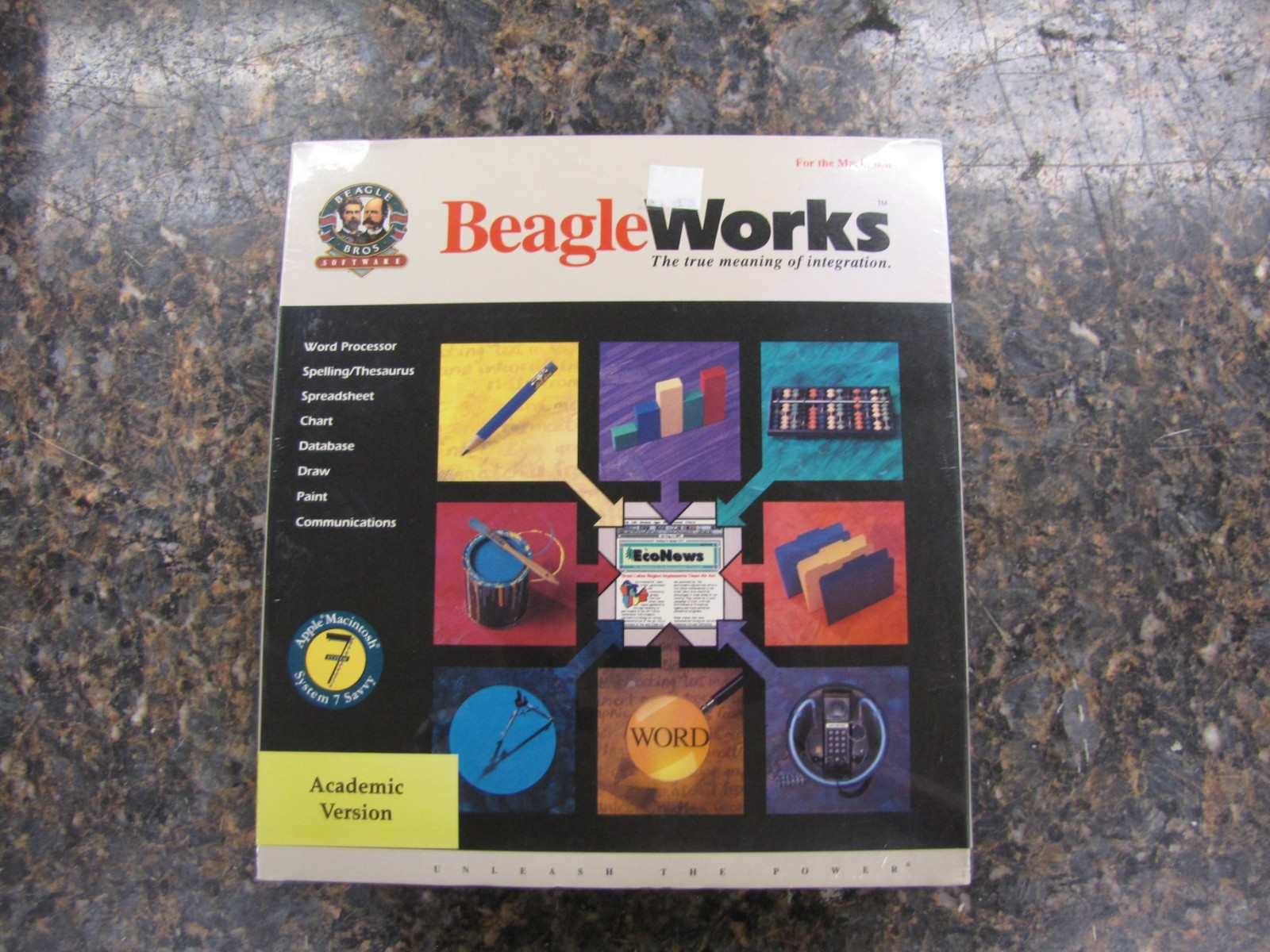 NEW SEALED- BEAGLE WORKS ACADEMIC VERSION -5 Pack Macintosh Apple System 7 -NF27
