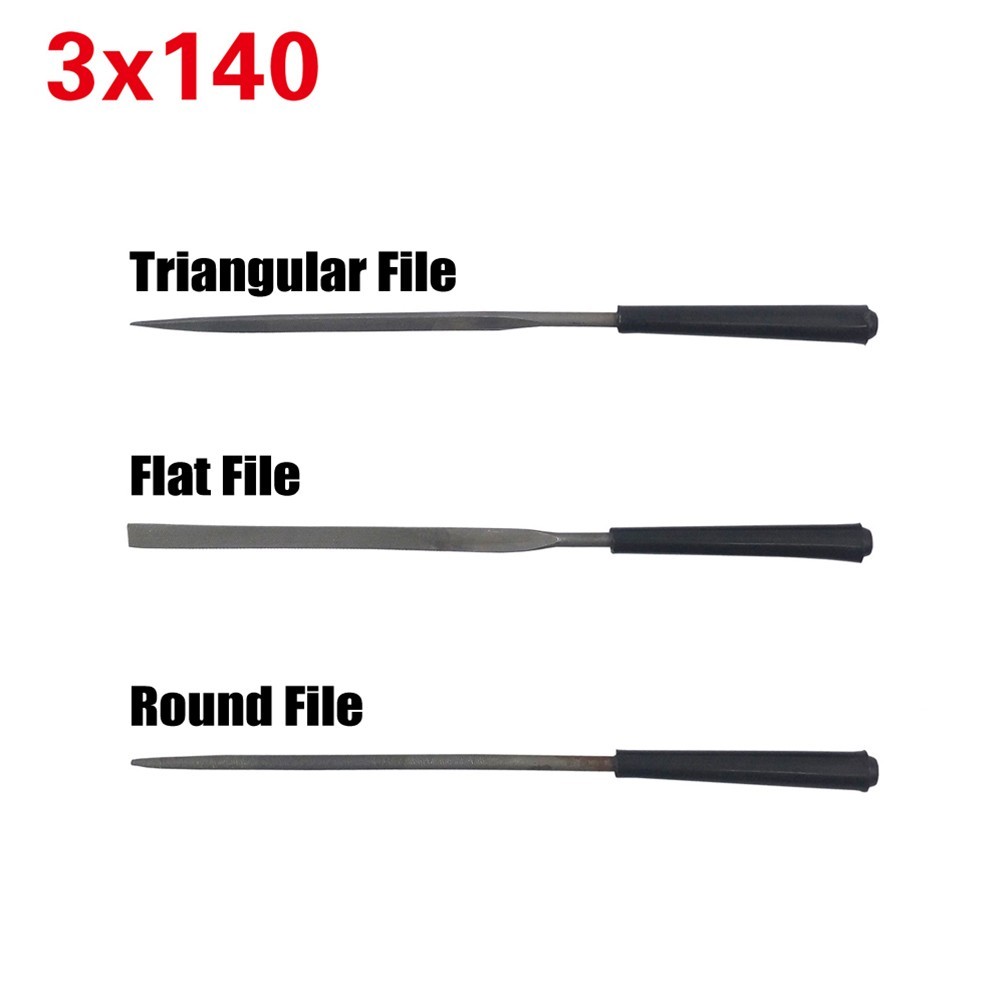 3pcs Diamond Files Convenient Easy To Use Round Silver + Black Replaceable