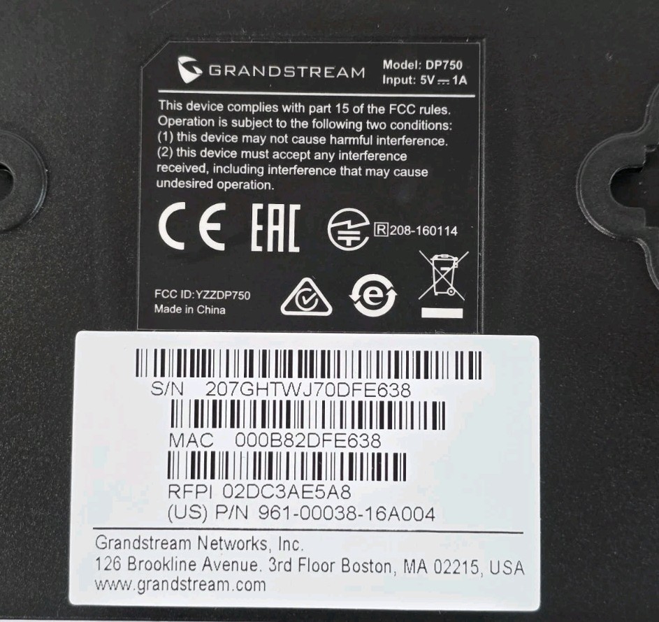 Grandstream DP750 Long Range DECT Base Station + 9 DP720 Handsets VoIP Wireless