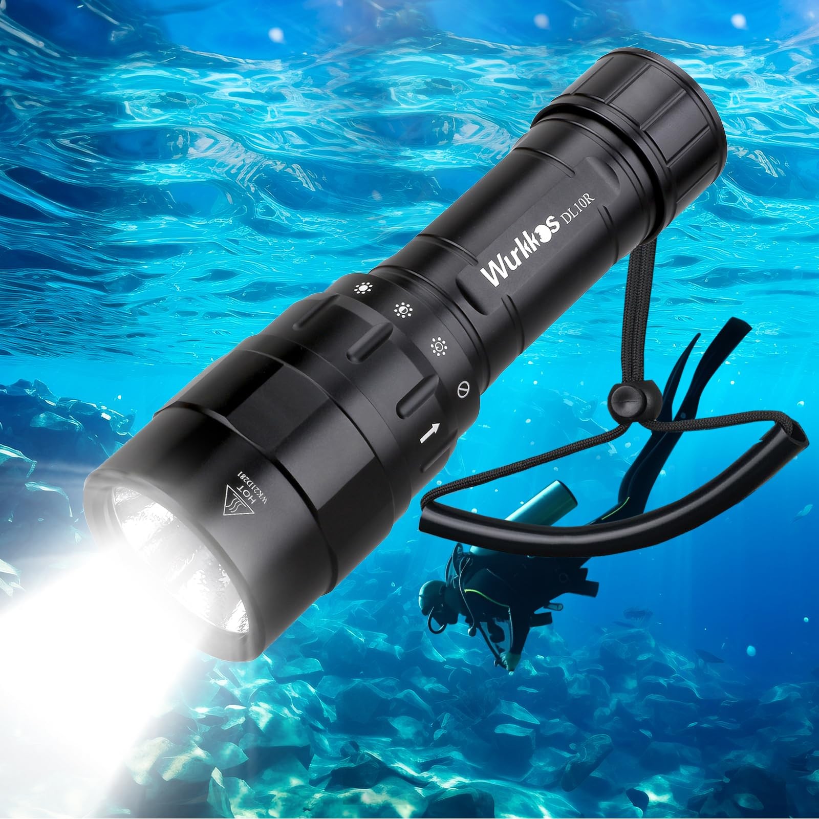 Wurkkos DL10R Dive Light, 4500 Lumens Super Bright Scuba Diving DL10R-5000K