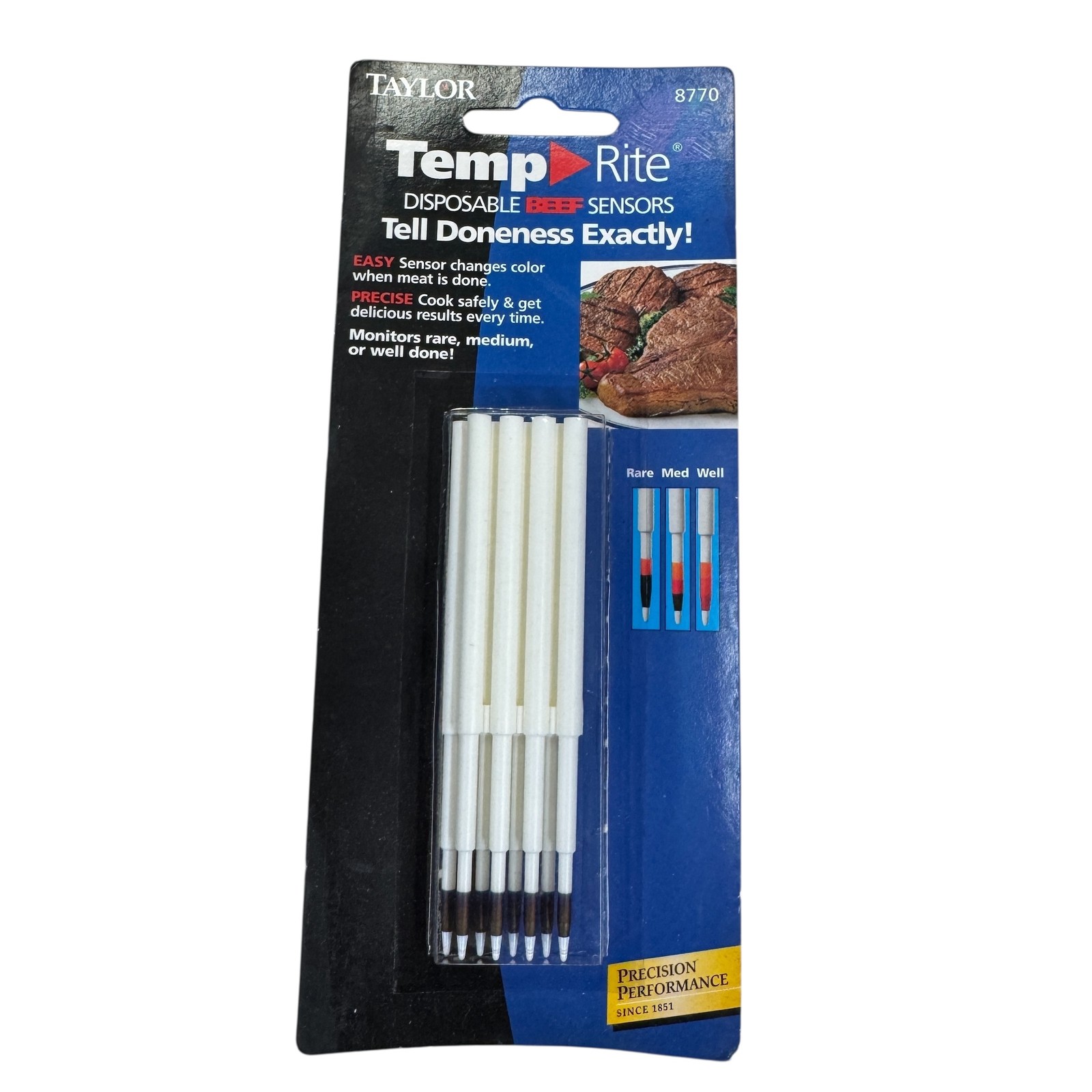 Taylor Temp Rite Disposable Beef Sensors Meat Thermometers - 9 Pack Color