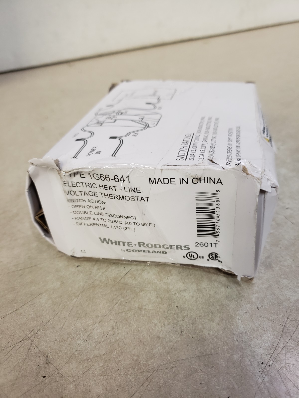 Emerson White-Rodgers 1G66-641 Electric Heat Line Voltage Thermostat Double Pole