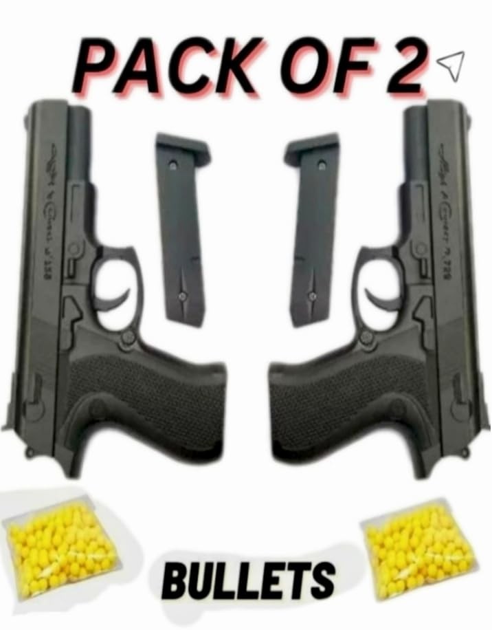 Kids Toy Pistol Gun Pack of 2 w/ BB Pellets Outdoor Shooting Fun Gift Boys