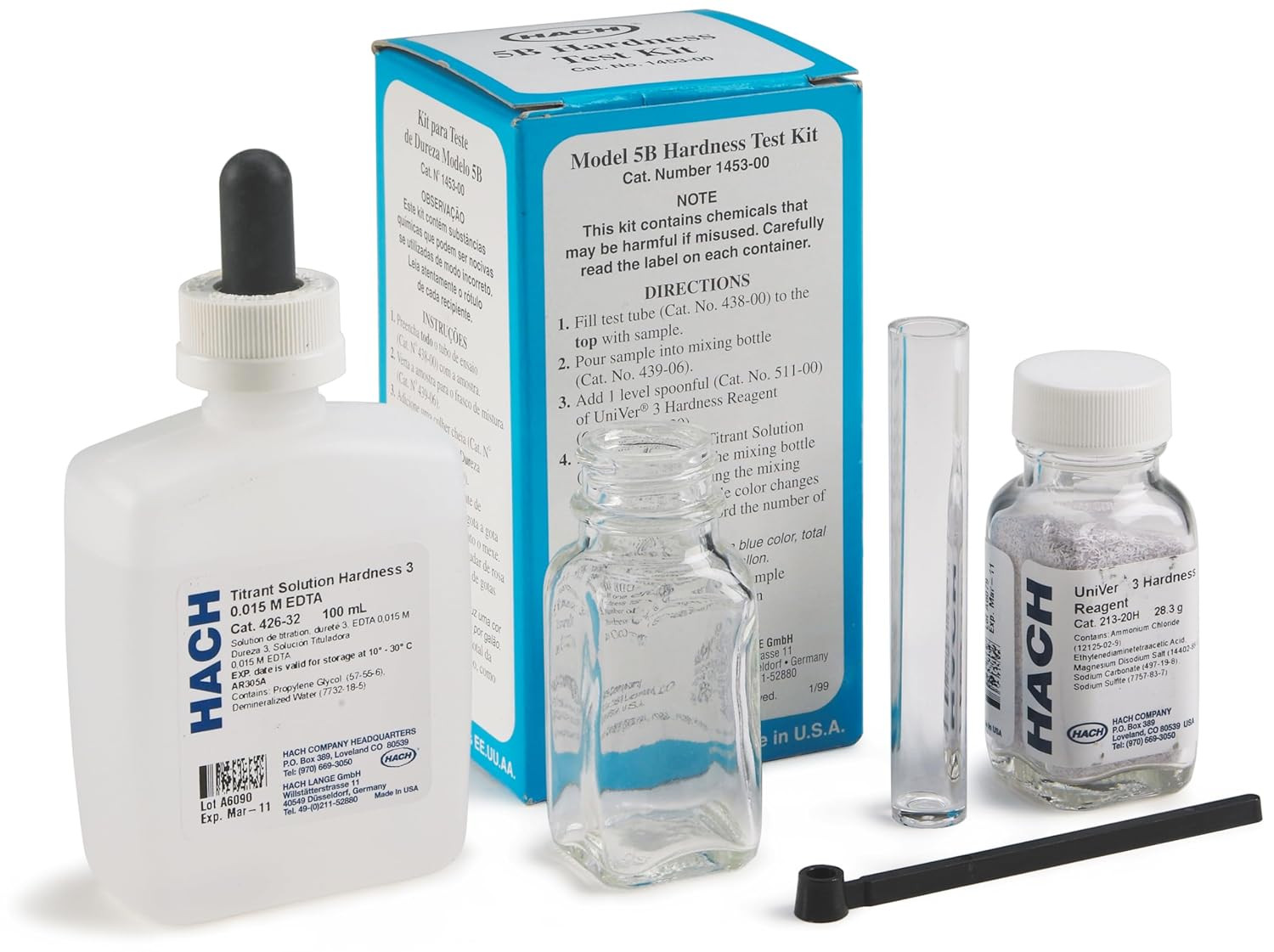 Water Hardness Test Kit Model 5-B Drop Count Analysis