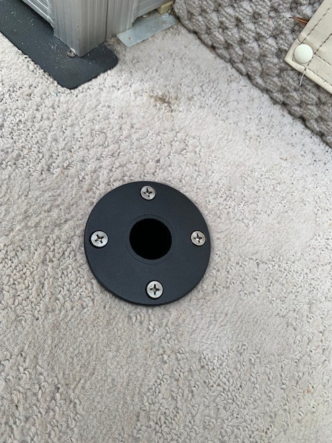 SHALLOW WATER ANCHOR BRACKET FOR PONTOON/FISHING BOAT TEXTURE BLACK POWDER COAT