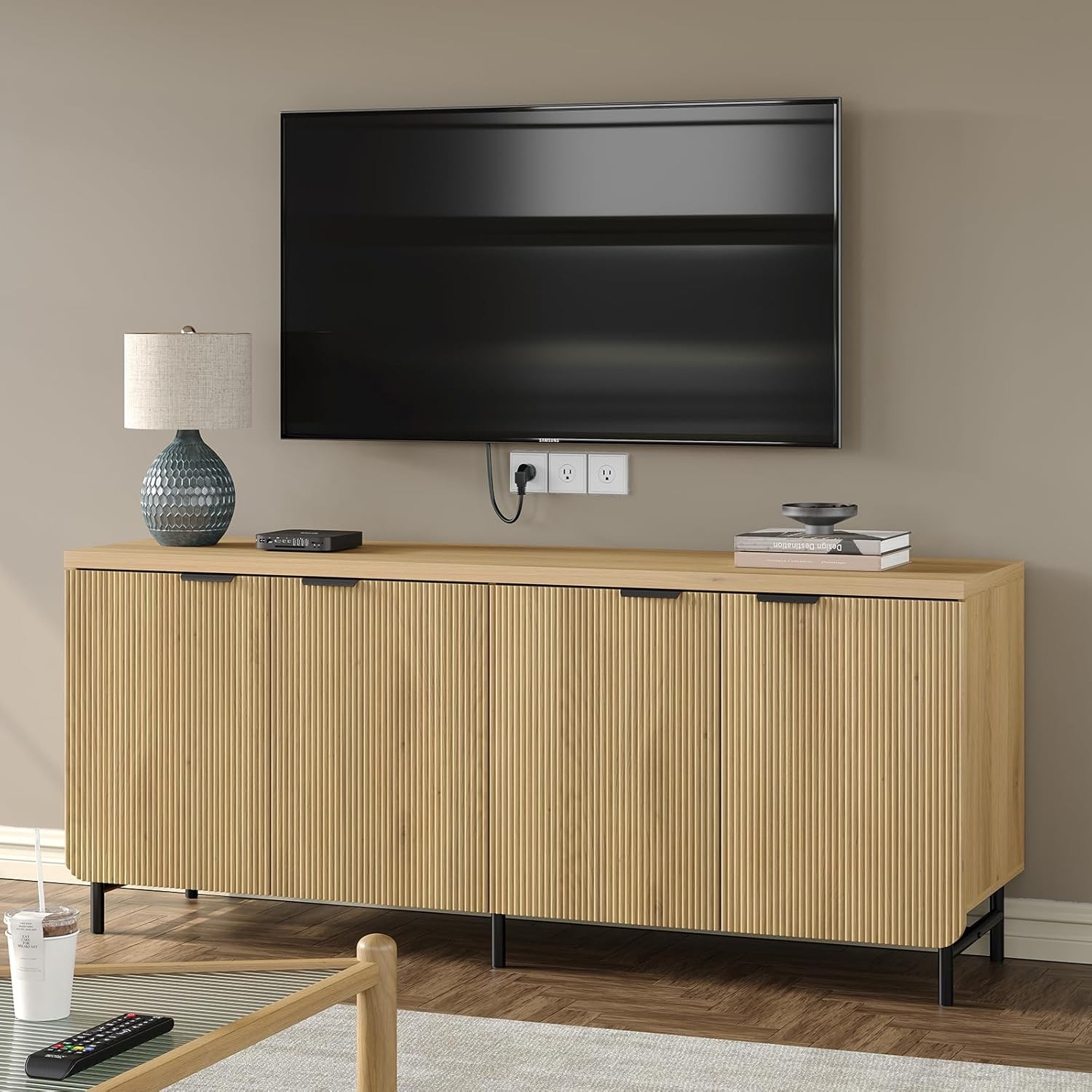 Buffet Cabinet with Stora 66.2''W Modern Sideboard with 4