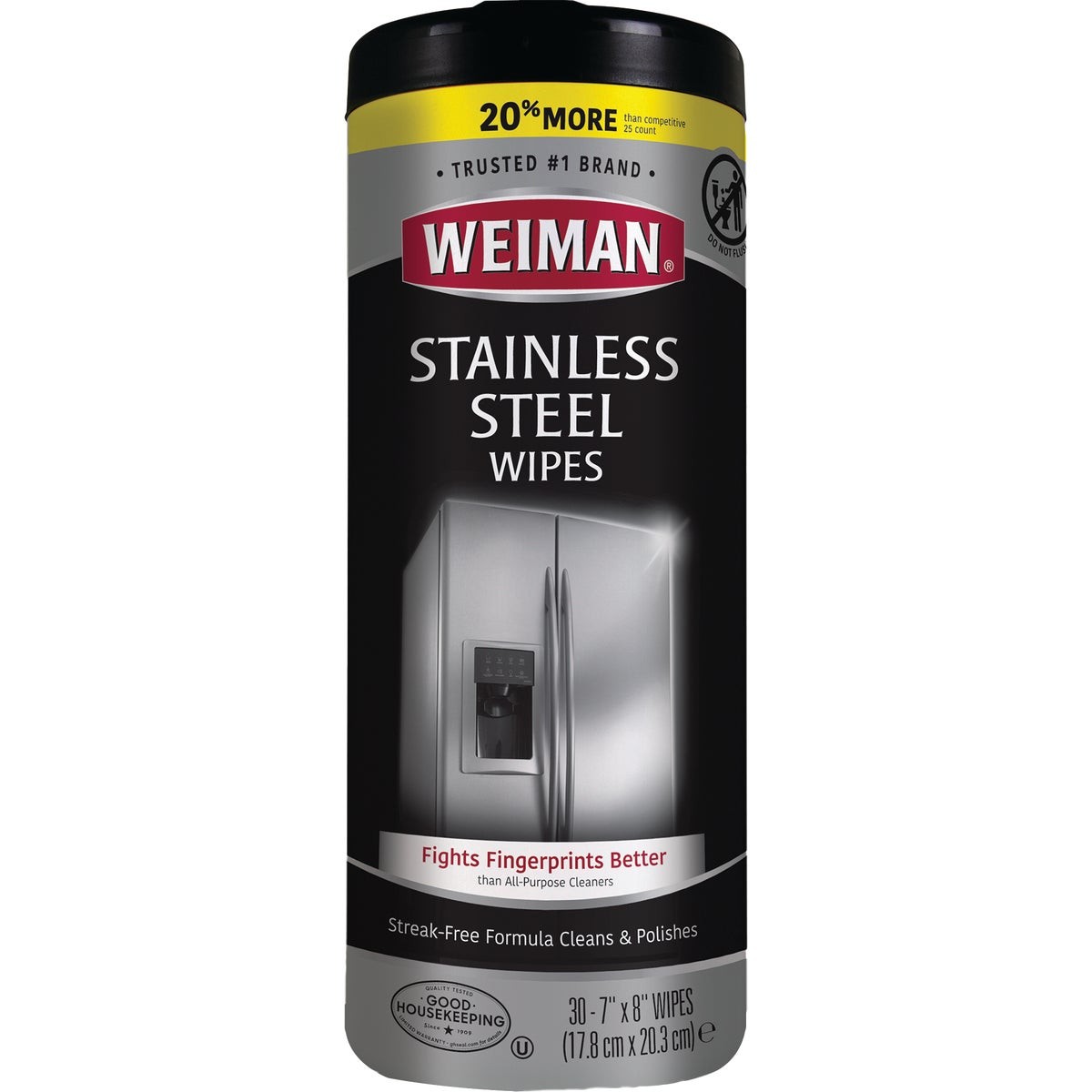Weiman 3.25 In. x 8 In. Stainless Steel Wipes (30-Count) 92A Pack of 6 Weiman