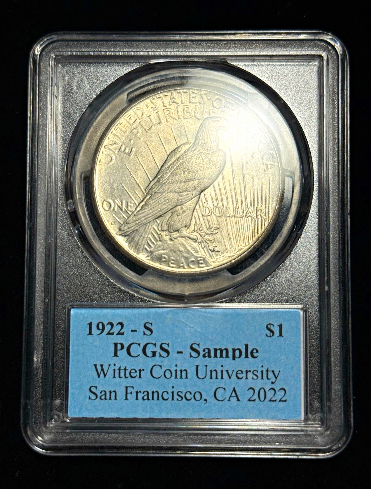 1922-S Witter Coin University Sample Slab 2022