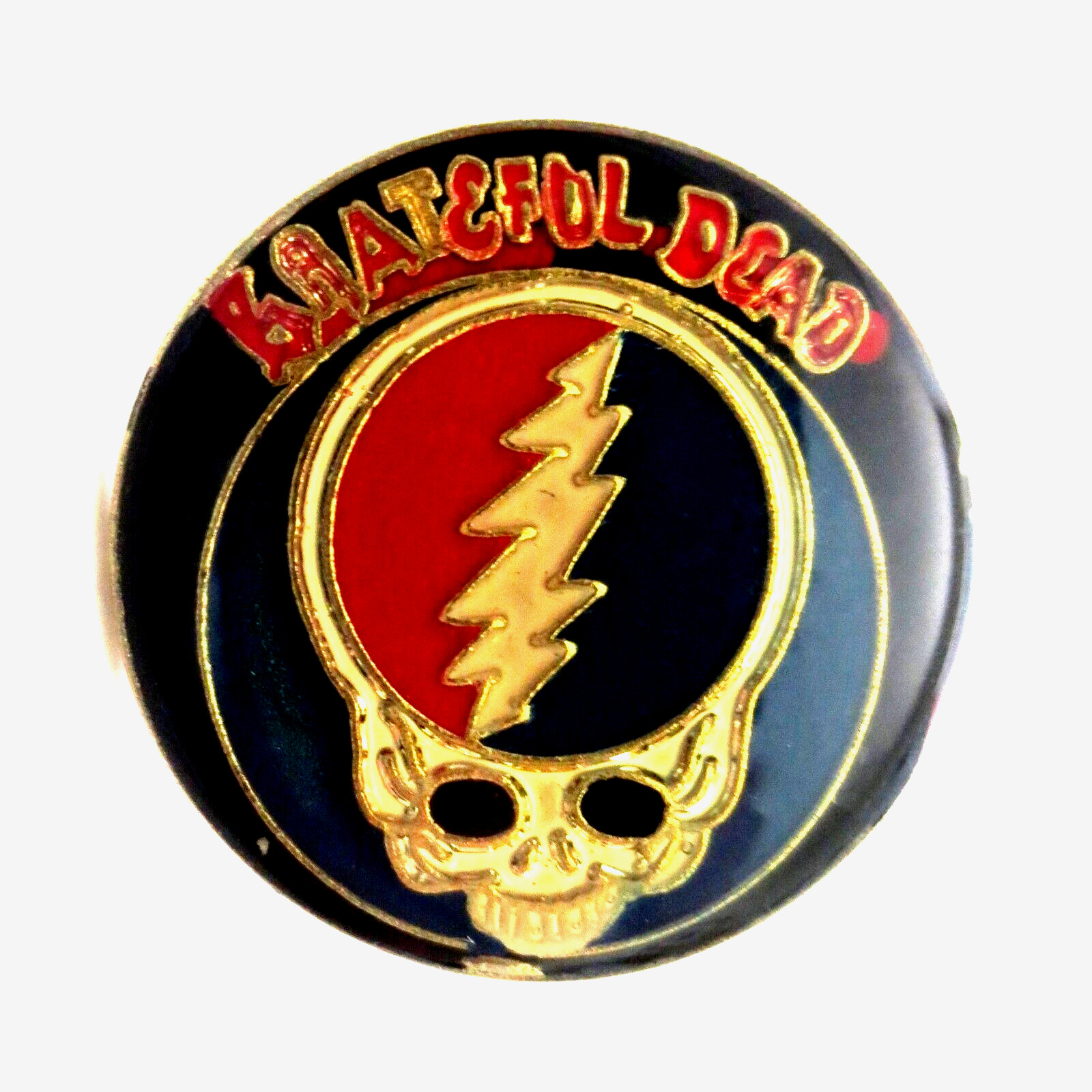 Grateful Dead Pin Vintage Steal Your Face GD Pinback Badge Late 1970's - 1980's