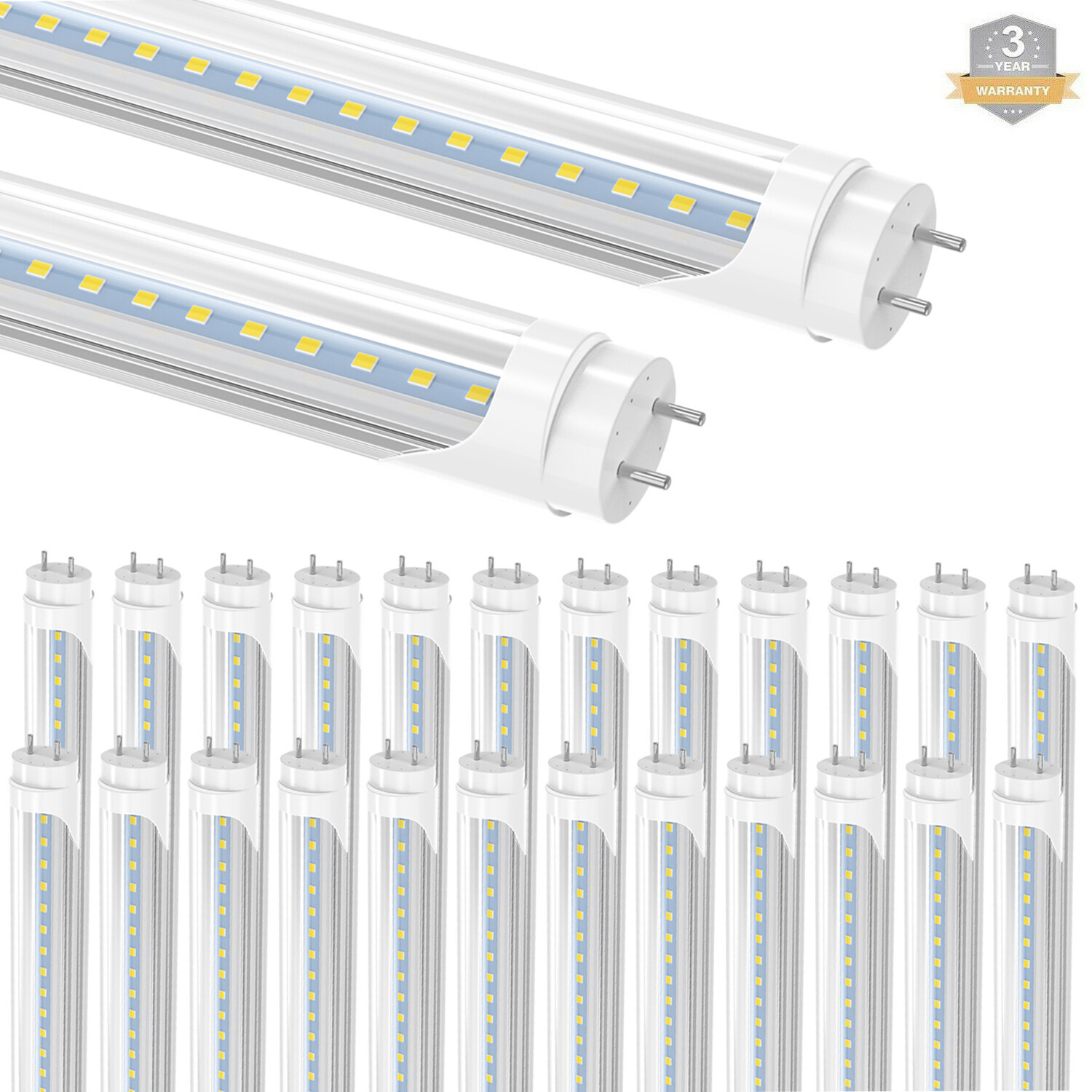 T8 4FT 22W LED Tube Light Bulbs G13 Bi-Pin LED Shop Lights F32T8 5000K-6500K ETL