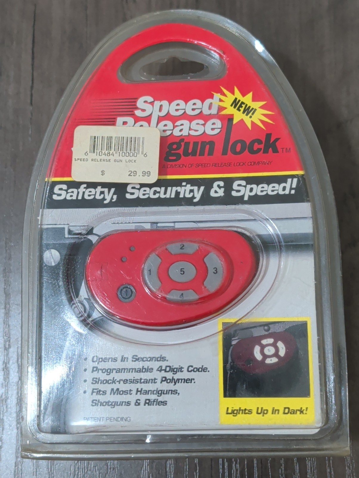 SPEED RELEASE ELECTRONIC GUN LOCK ( NEW OLD STOCK )