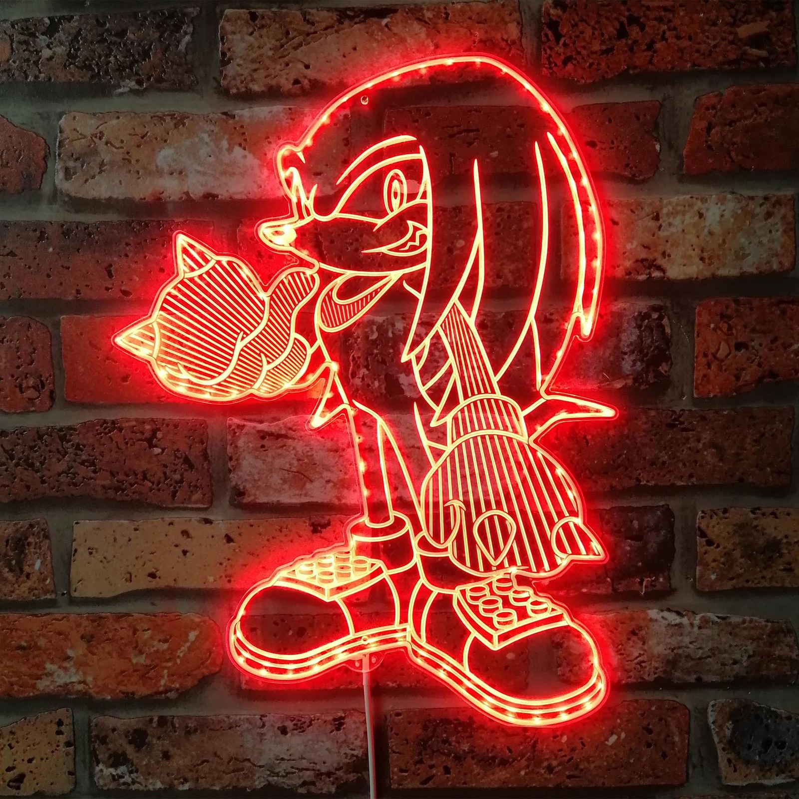 Sonic Knuckles Neon LED Sign with Dynamic RGB Colors