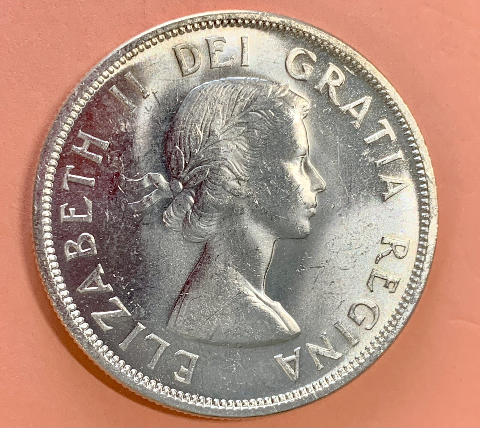1958 CANADA Silver One DOLLAR, QE II, MS+++++++