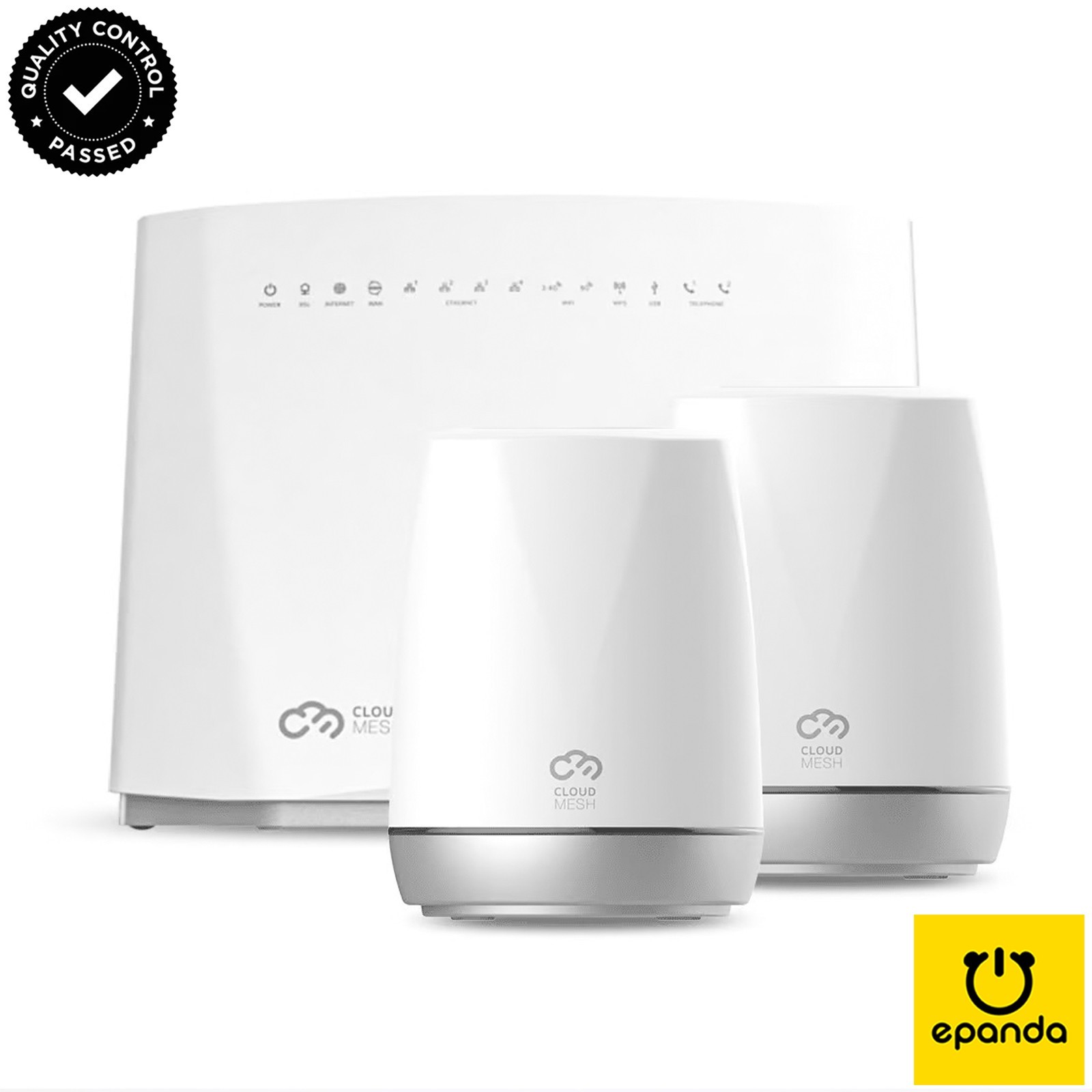 NetComm NF20MESH + 2xNS-02 CloudMesh WiFi 6 VoIP VDSL2 NBN Modem Router, 1Y-Wty