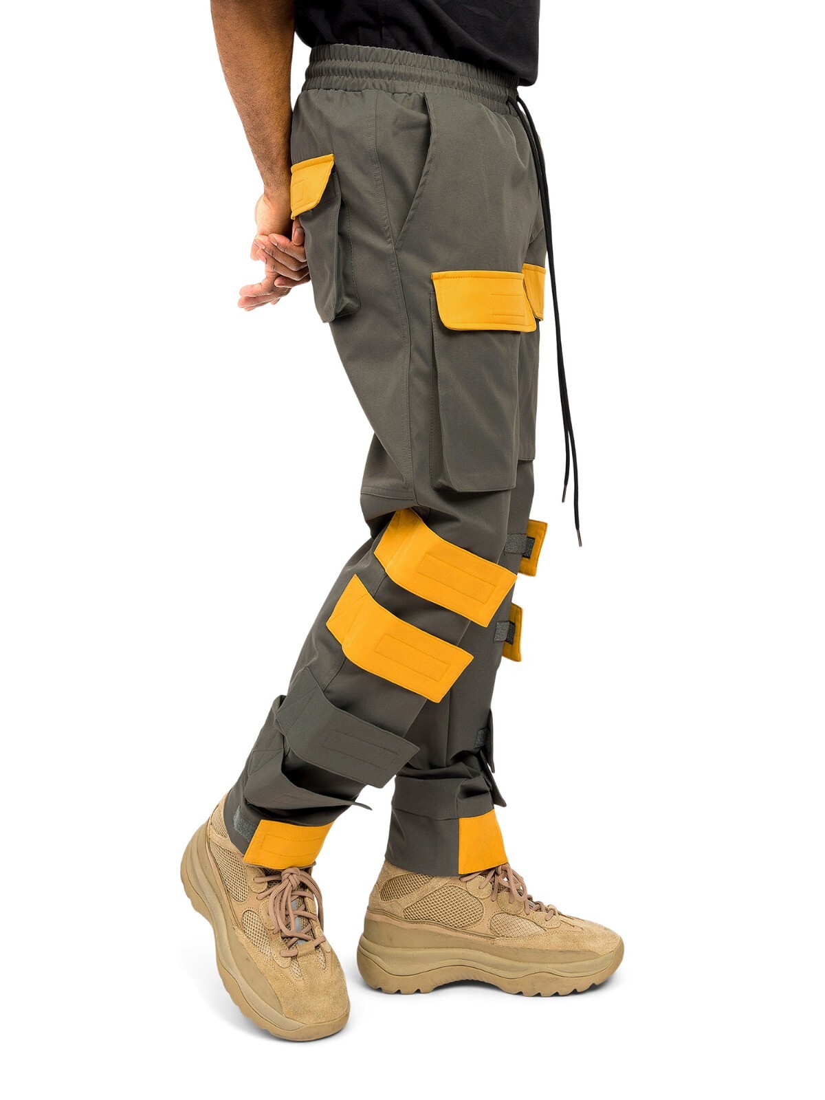 Men's Pocket Trousers Utility Adjustable Straps Cargo Pants EP9822