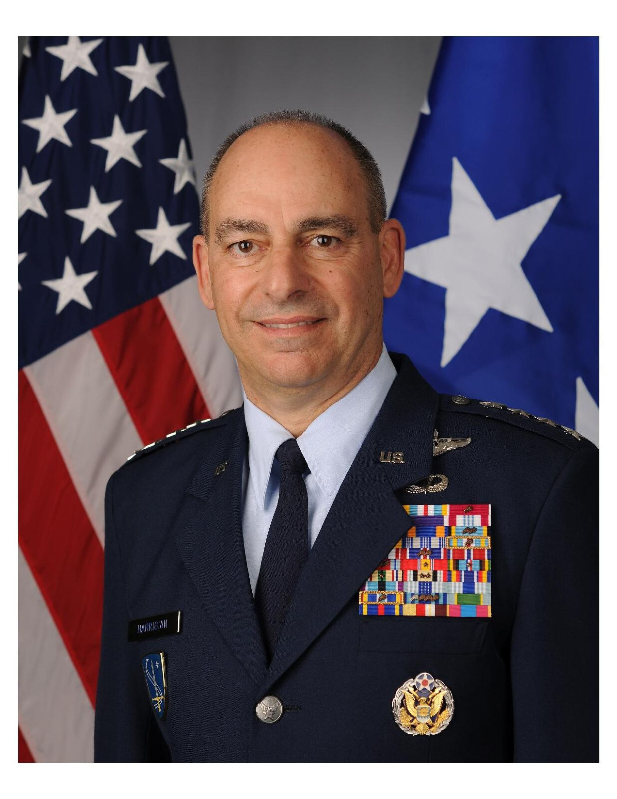 United States Air Force General Jeffrey L. Harrigian 8x10 Photo On 8.5" x 11"