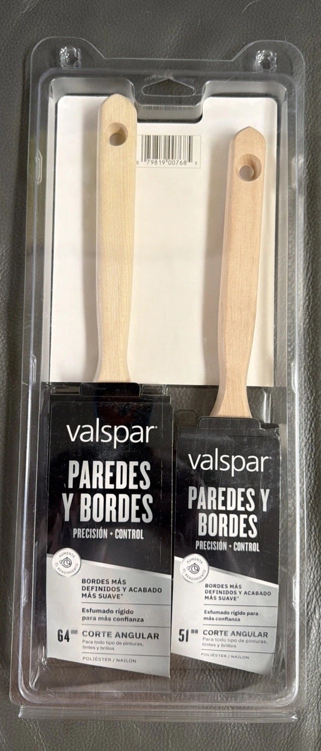Valspar® Wall and Trim Precision Angle Sash Brushes, 2in & 2-1/2 in Value Pack!